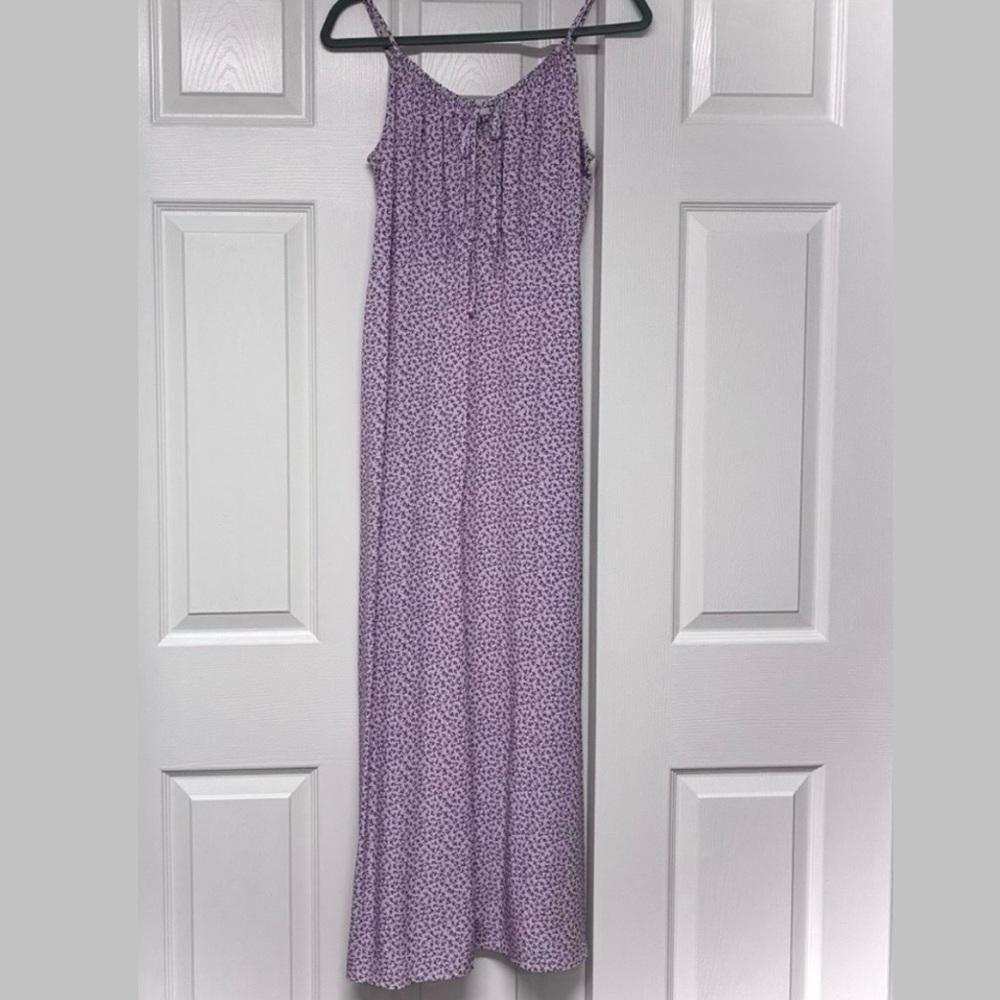 NWT Old Navy Long Slip Dress, Lilac Print, size Small Tall